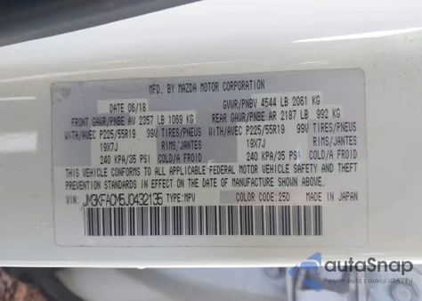 2018 Mazda Cx-5 Touring from USA, damaged, VIN JM3KFACM5J0432135